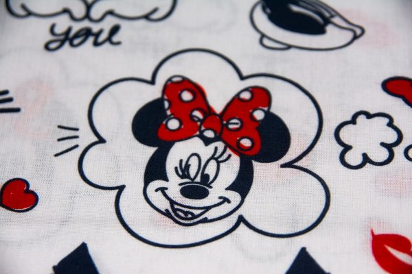 Zakochana Myszka Mickey – tkanina bawełniana