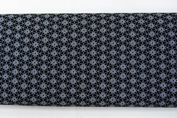 Mozaika czarno-biała - tkanina bawełniana