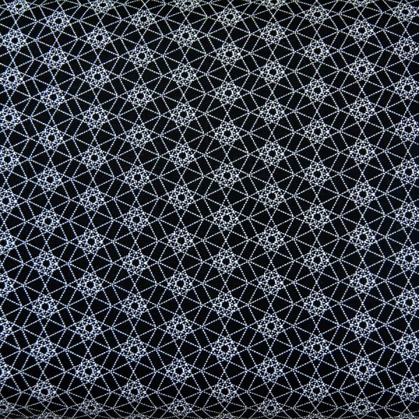 Mozaika czarno-biała - tkanina bawełniana