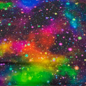 Kolorowy wszechświat - tkanina bawełniana
