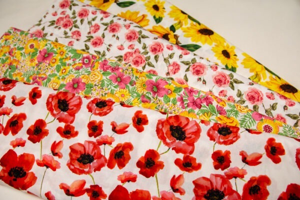 Tkaniny bawełniane w kwiaty