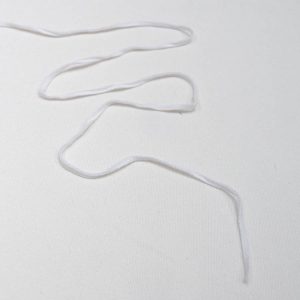 Guma płaska tkana - biała 3mm