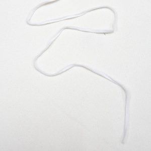 Guma płaska tkana - biała 5mm