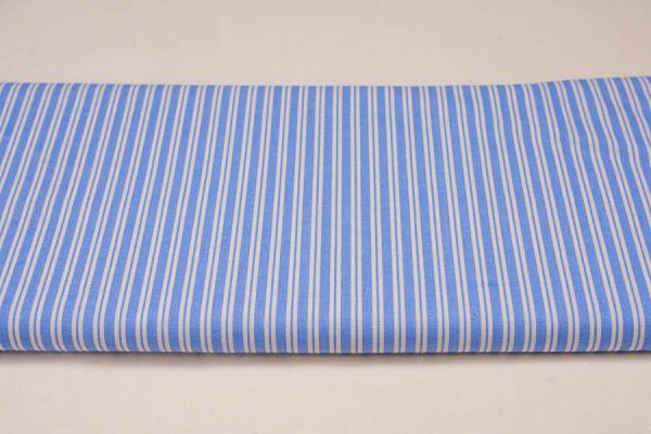 Paski biało-niebieskie- tkanina bawełniana