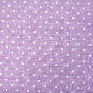 Kropki na fioletowym nadruku - tkanina bawełniana