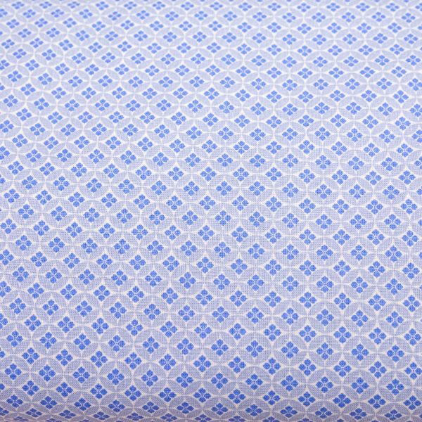 Mozaika w odcieniach niebieskiego - tkanina bawełniana