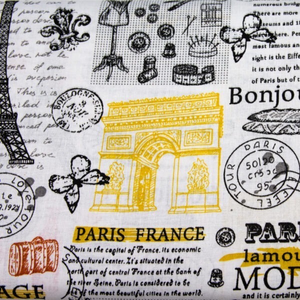 Paryż - tkanina bawełniana